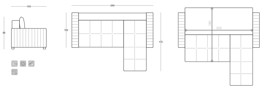 Ugaona Manila dimenzije