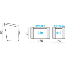 Dvosed i fotelja Tamara