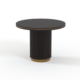 Trpezarijski sto Kent fi100cm Noge Wenge Metal Zlatni Slika 1